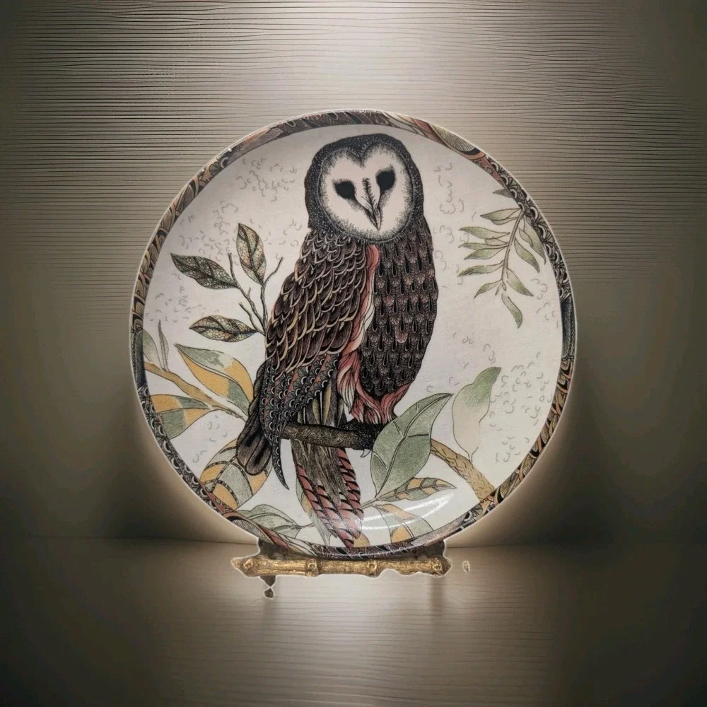 Williams Sonoma Owl Collection Salad Plates Set Of 4 In 4 designs Stoneware 2010